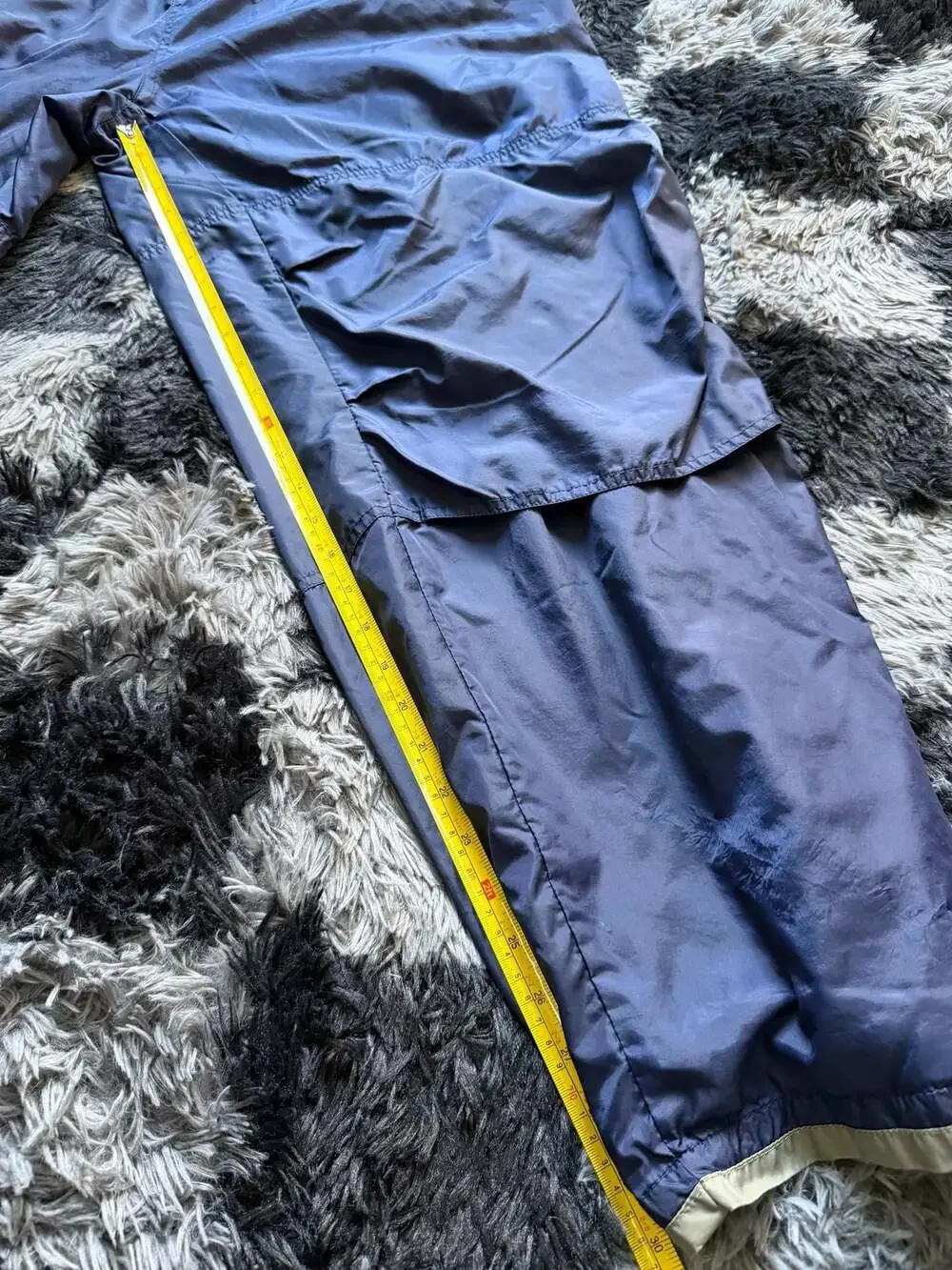 Spalding Athletic Vintage 90s Navy Blue Nylon Windbreaker Track Pants